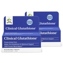 Terry Naturally Clinical Glutathione - 높은 흡수를 위한 산화 방지제 - L-Glutathione를 가진 규정식 보충교재 - 세포 건강을 지원하는 채식 보충교재 - 60 느린 용해 정제 (포장 2)