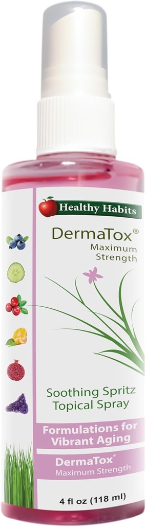 건강한 습관 DermaTox 4oz Soothing Spritz 화제 살포 모든 목적 안전하고 효과적인 화제 살포 Soothing 피부 Nourishment