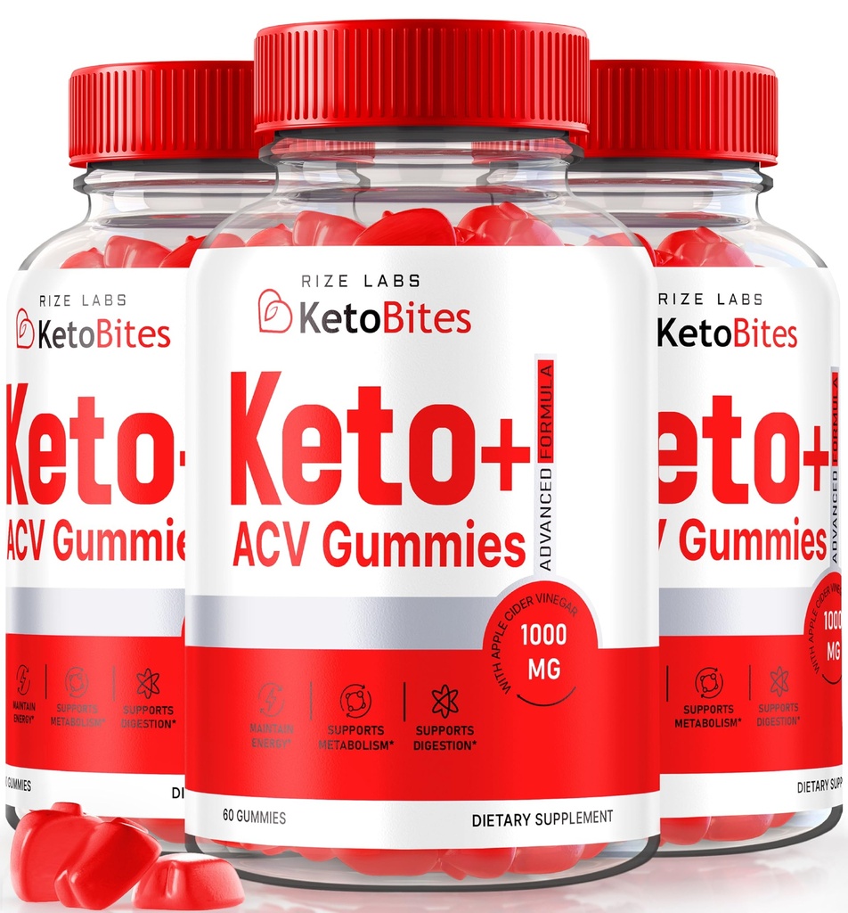 실험실을 rize - 고급 체중 감소를위한 Keto Bites ACV Gummies, 모든 자연 Apple Cider Vinegar 보충 (180 Gummies)