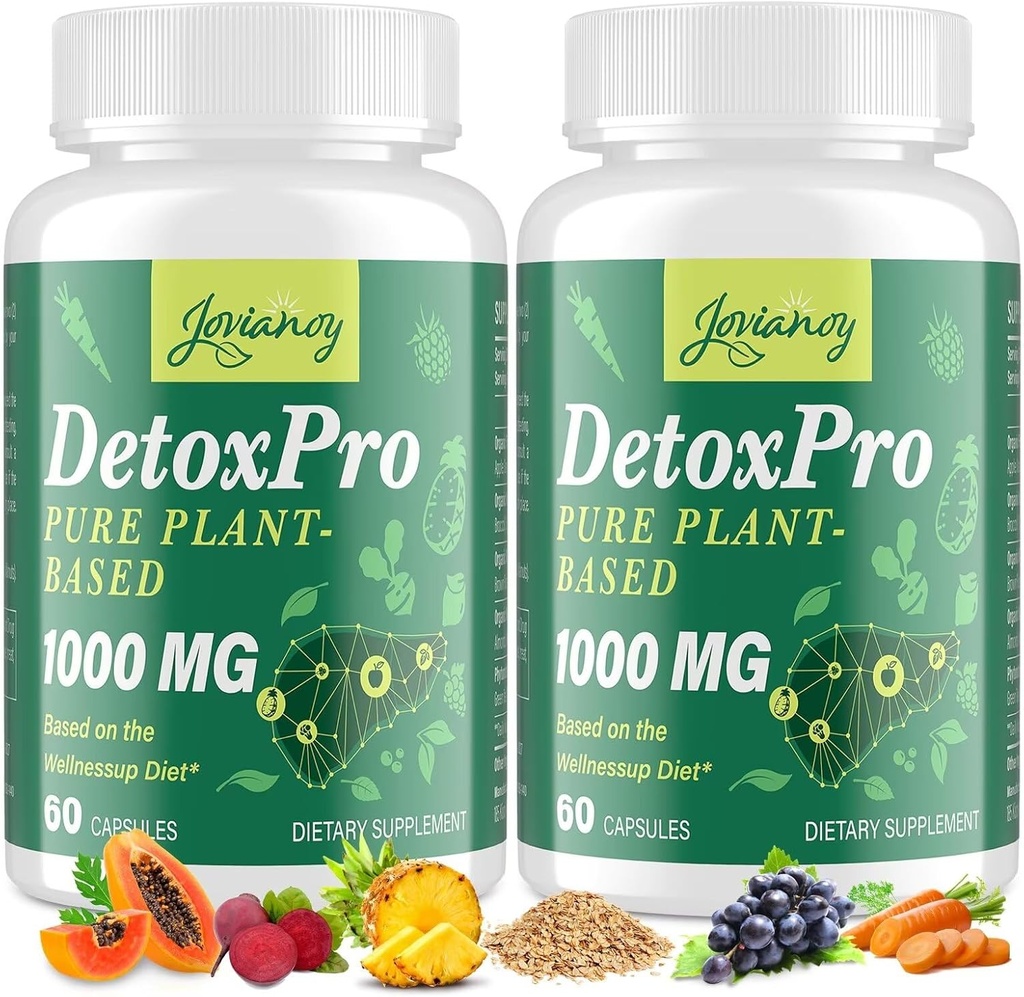 1000 MG Gentle Detox Cleanse, High-Potent, Gut Cleanse & Detox Capsules for Women & Men, Natural Detoxification, Colon, Liver, Antioxidant & Digestive Support, 120 캡슐