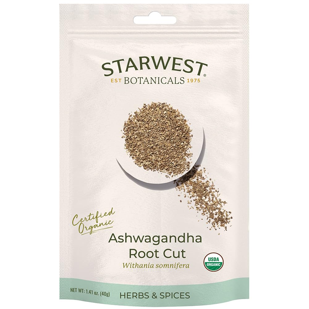 Starwest Botanicals Ashwagandha 뿌리는 유기 Eco 친절한 (1.41 oz)를 삭감했습니다