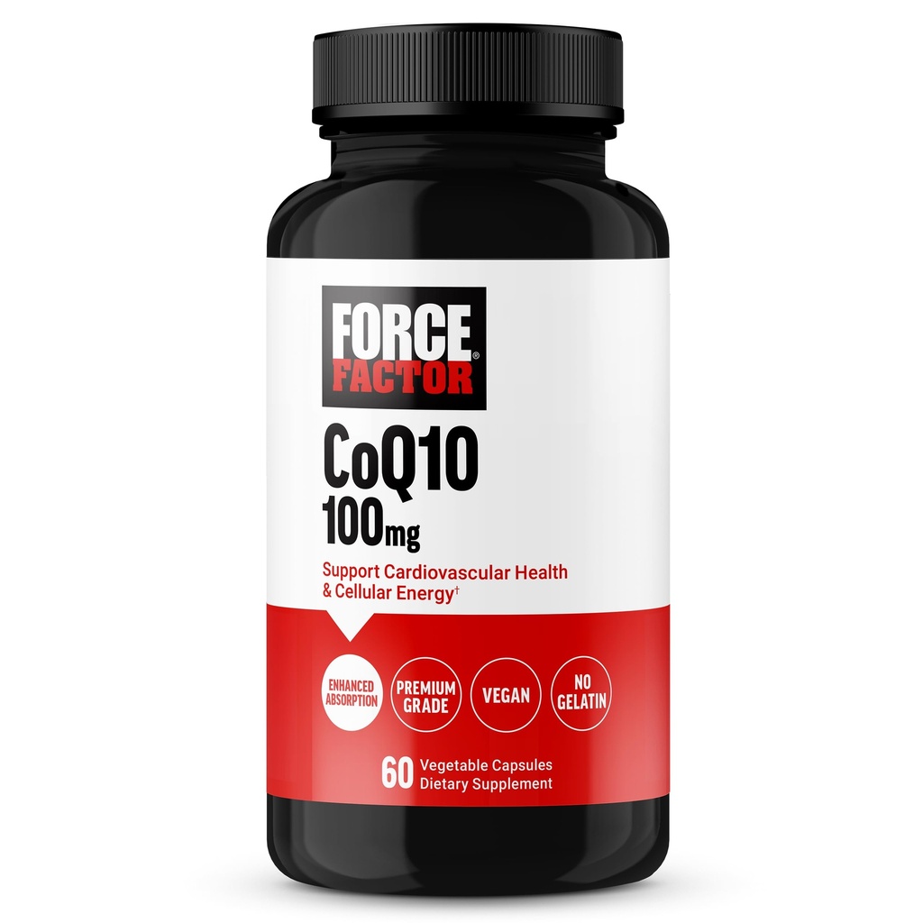 힘 요인 CoQ10 100mg의 강화한 흡수를 가진 Coenzyme Q10 심장 건강 보충교재, 우수한 급료 Coq 10, Vegan, 낙농장 자유로운, 글루텐 자유로운, 및 비 GMO, 60 식물성 캡슐