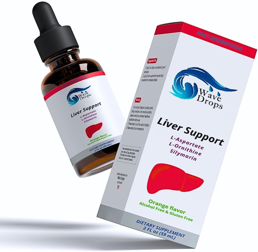 Liver Support Liquid Supplement - 특수 포뮬러 - Liver Cleanse Detox & Repair Formula - L-Ornithine L-Aspartate Silymarin을 가진 초본 생방송 지원 보충교재