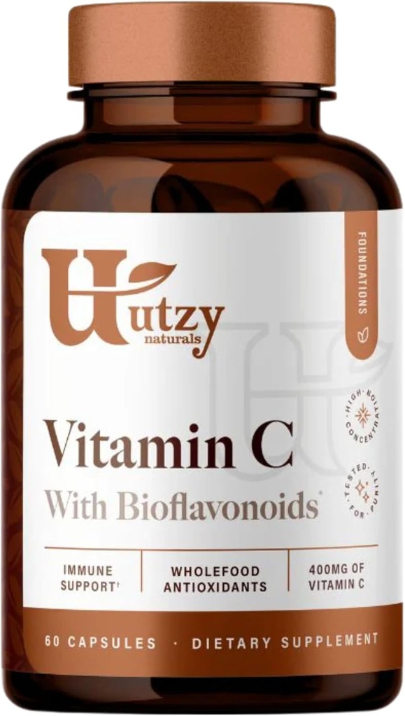 비타민 C 복합체 | 400mg 비타민 C, Acercola & Citrus Bioflavonoids | 60 캡슐