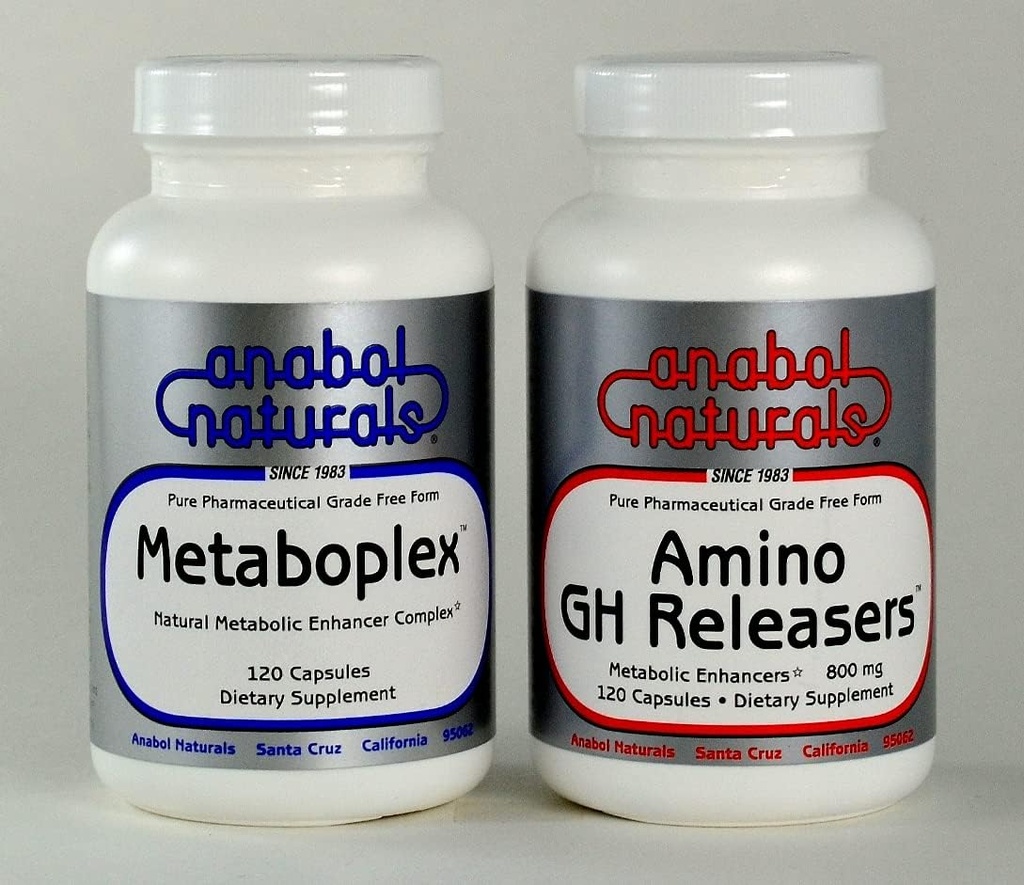 Anabol 자연 Meta GHR 더미: Metaboplex 120의 모자, 600 mg 및 아미노산 GHReleasers120 모자, 800 mg