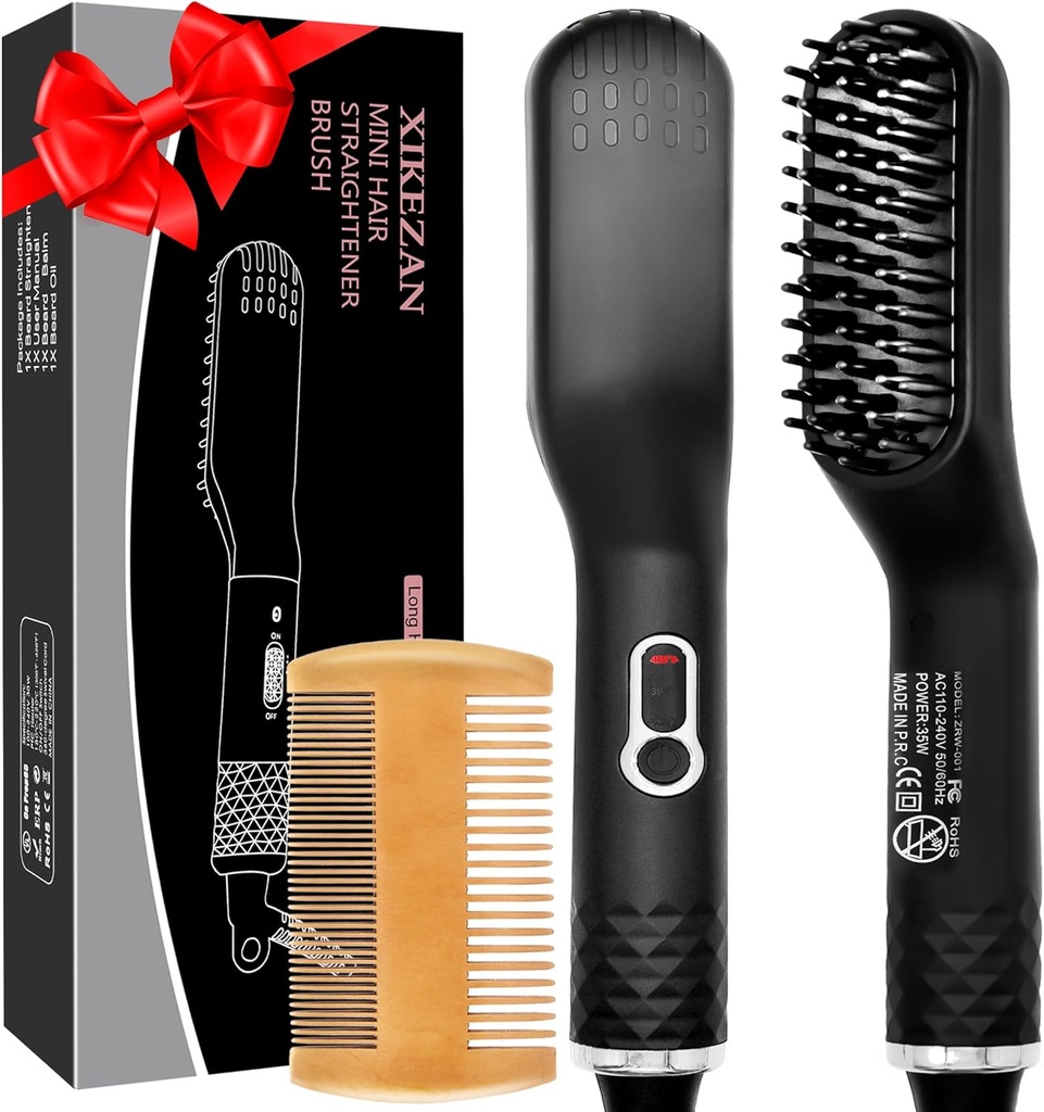 남자를 위한 Beard straightener, Premium 격렬한 Beard 솔 w/Anti-Scald 특징, 유일한 아버지 날 생일 남자를 위한 발렌타인 선물 남자를 위한 남자를 위한 발렌타인 데이 선물 Boyfriend 크리스마스 Stocking Stuffers