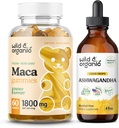 야생 & 유기 마카 루트 Gummies & Ashwagandha Tincture 4 fl oz
