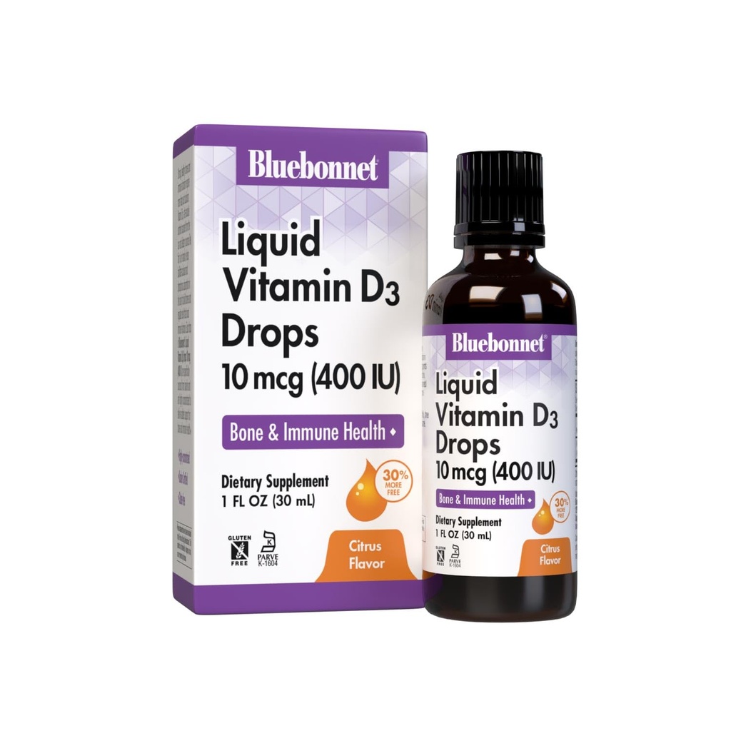BlueBonnet 액체 비타민 D3 하락 400 IU의 감귤류, 1개 Fl Oz