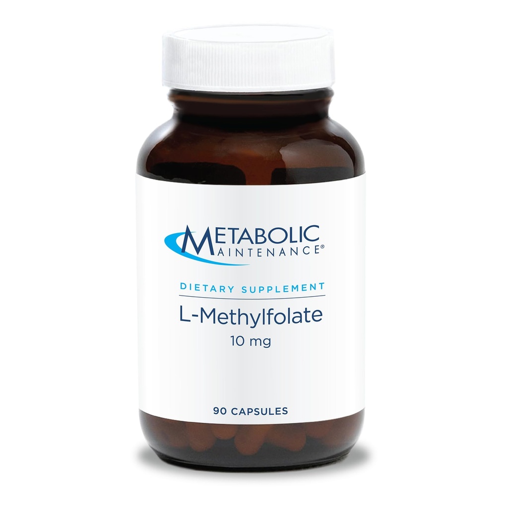Metabolic Maintenance L-Methylfolate 10 mg - 건강한 Mindset 지원 - 메틸화 지원 & 생화확적인 반응을 위한 활동적인 Folate - 높게 Bioavailable - 90의 서빙 - 90의 캡슐