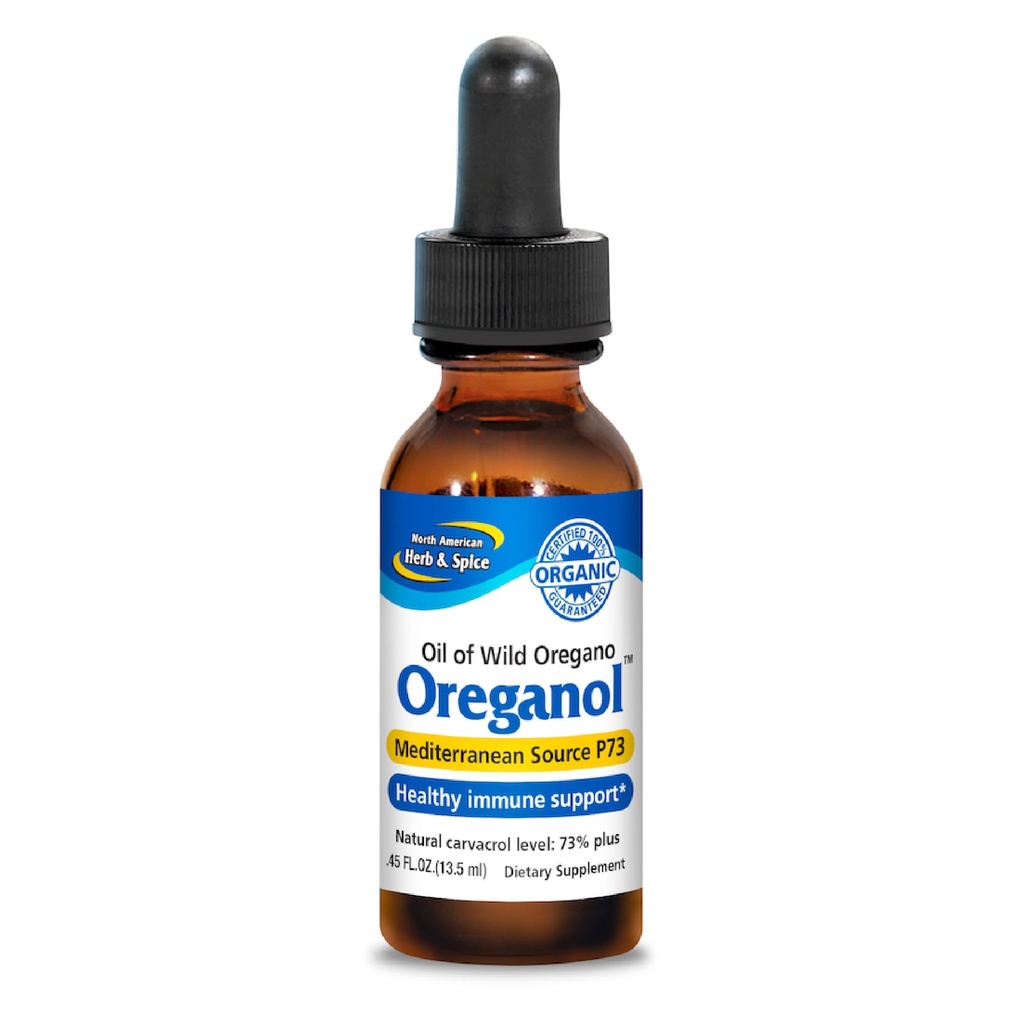 NORTH AMERICAN HERB & SPICE Oreganol - 0.45 fl. oz. - 처리되지 않은, 야생, 유기 Oregano 오일 - 지중해 소스 P73 - Non-GMO - 194 서빙