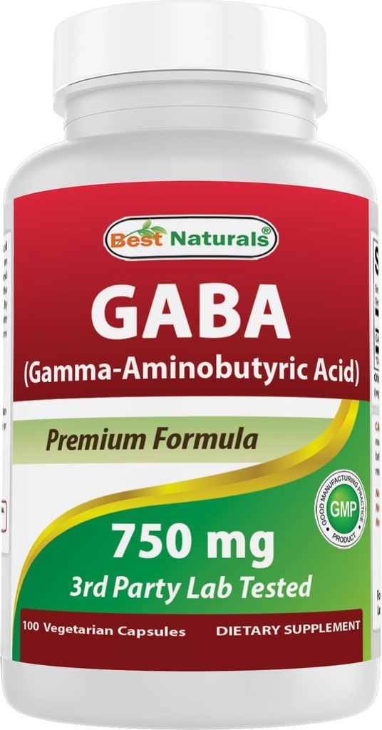 제일 자연적인 Gaba 750 mg 100 Veggie 모자