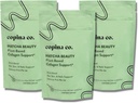 Copina Co. Matcha Beauty Vegan Collagen Booster Drink Blend : 플랜트 기반 콜라겐 지원 스무디 음료 채식 크림 블렌드 | 매사추이 맛 | 3 봉지 - 25 봉지 당