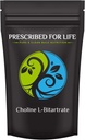Prescribed for Life Choline L-Bitartrate - 100% Pure Natural L Form Powder, 12 oz (340 g)