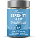 Serenity Sleep Natural Sleep Aid – Magnesium, Valerian Root 및 Melatonin의 강력한 혼합 – 자연 수면 보조 – 휴식과 좋은 밤의 수면을 얻을 수있는 비하 비트 형성 방법 – 60 Vegan Soft Caps