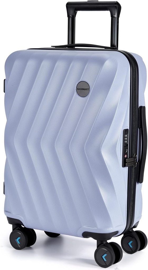 BAGSMART 수화물에 운반 22x14x9 항공은, PC 하드 사이드 슈트 케이스, 스피너 바퀴를 가진 20 인치 Carryon, 남자 여자를 위한 여행 수화물 경량 회전 여행 가방 (자물)