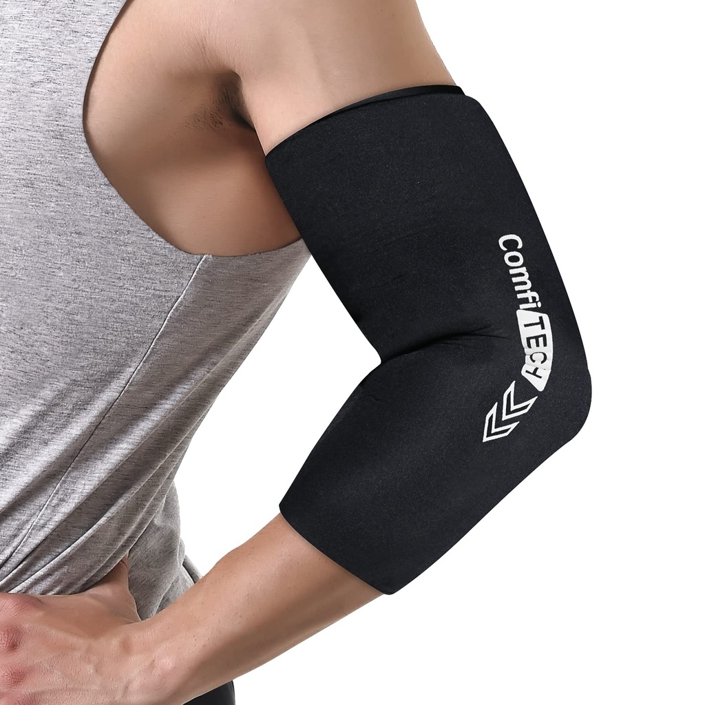 ComfiTECH 팔꿈치 얼음 팩 포장, 팔꿈치, 팔, 무릎 및 칼프를 위한 다 사용 얼음 팩, 테니스 팔꿈치를 위한 가동 가능한 얼음 소매, 골퍼 팔, 근육 Relaxation, 큰