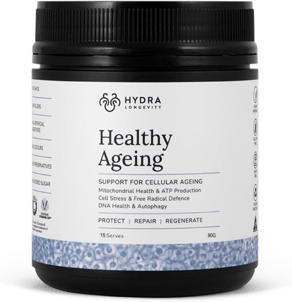 건강한 나이 들기 보충교재 분말, 반대로 나이 들기 효력, Quercetin, Resveratrol 및 Nrf2 활성제, 산화 방지제 부유한 Nutrient 감, 비 GMO, Vegan (90 그램 (15 서빙)를 포함합니다