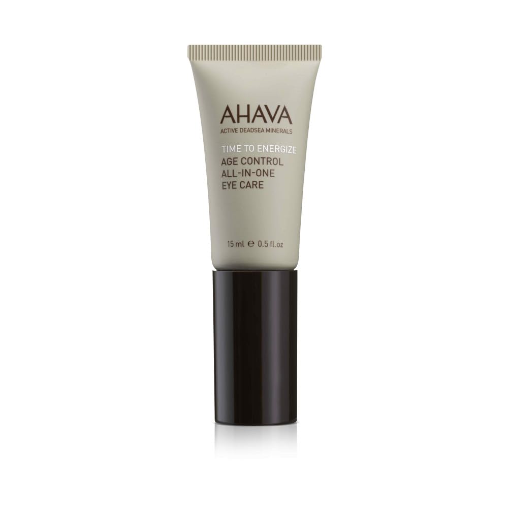 AHAVA Time To Energize Men's Age Control All-in-One Eye Care - 상쾌하고 & Hydrating Gel to Smooth Undereye Area, Osmoter, Aloe Vera, Caffeine, Peptides & G-Force, 0.5 Fl.Oz와 함께 다크 서클을 감소