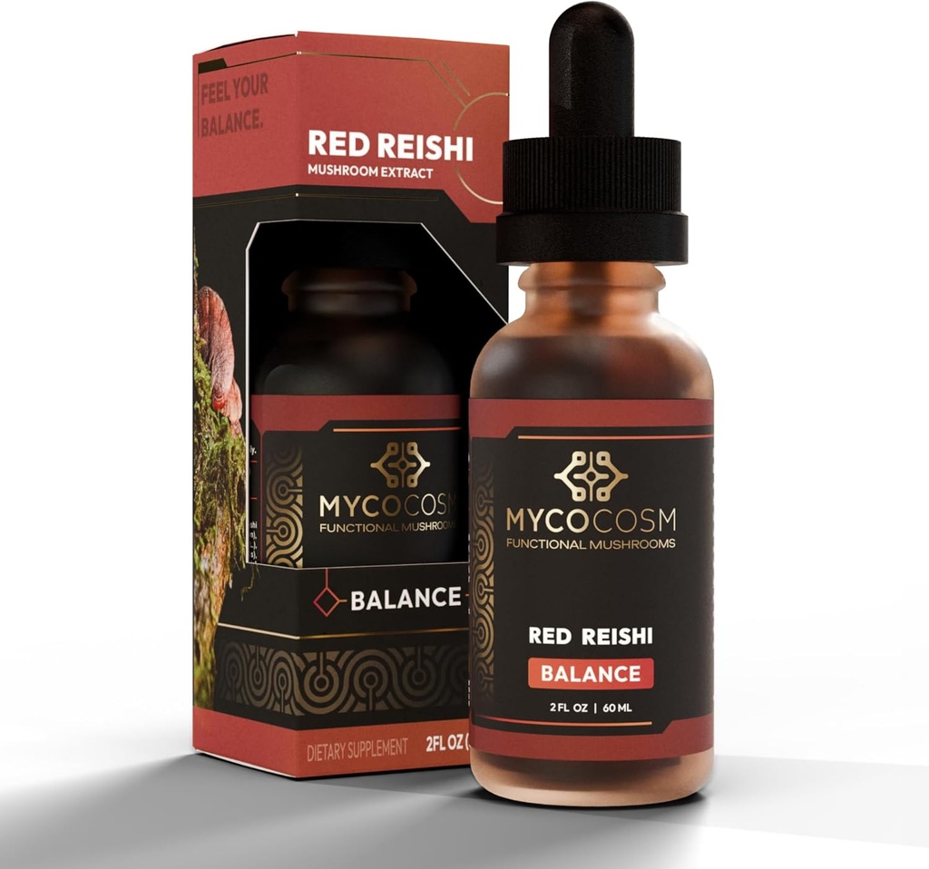 Reishi Extract - 균형 - Longevity를 촉진하는 버섯 보충 - 면역 지원 - Ganoderma Lucidum - Adaptogen