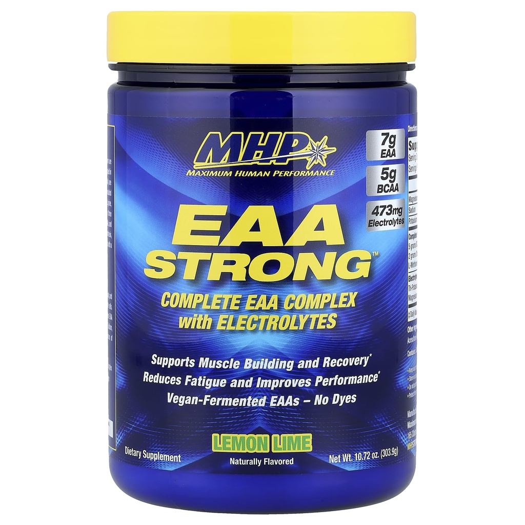 최대 인간적인 성과 Mhp Eaa 강한, 모든 9개의 근본적인 아미노산 보충교재, Electrolytes, 레몬 Lime