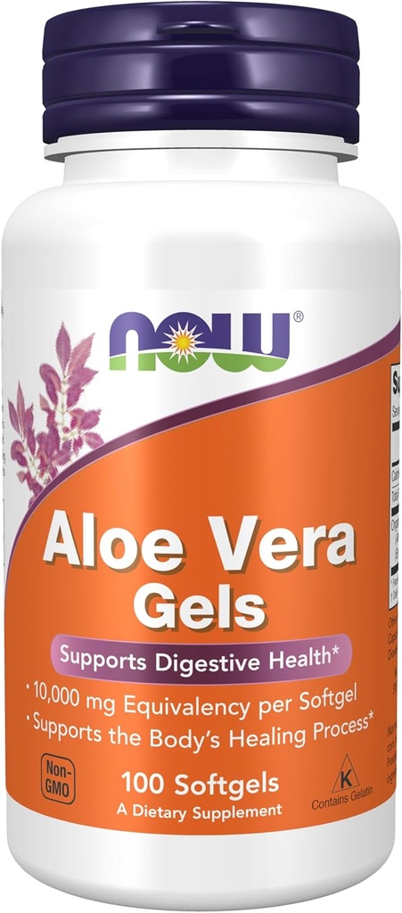 NOW 알로에 베라 젤, 10000mg, 100 Softgels (포장 3)