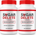 NutraRize (2 팩) Sugar Delete Capsules, 전반적인 건강을 위한 공식 지원 공식, Sugar Delete Pills to keep Healthy Stable Levels, Premium SugarDelete Pastillas Review (120 캡슐)