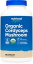 Nutricost Cordyceps 버섯 캡슐 1100mg, 90 Serv - 유기, 글루텐 무료, 캡슐 당 550mg (180 캡슐)로 만든 CCOF
