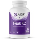 AOR, 피크 K2, 뼈와 심장 혈관 건강과 정상적인 혈액 구울, 규정식 보충교재, 90 인분 (90 캡슐)
