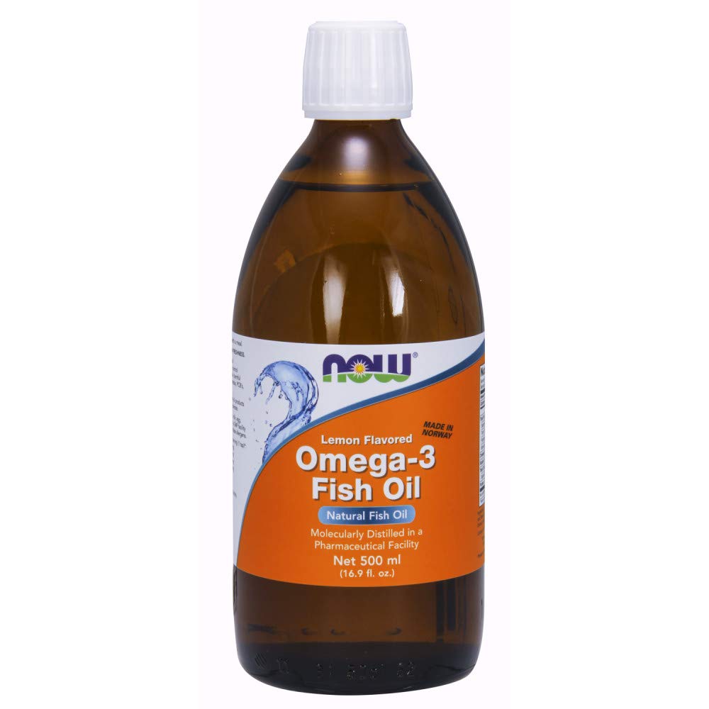 이제 보충제, 오메가-3 생선 기름 액체, 분자 증류, 레몬 맛, 16.9-Ounce