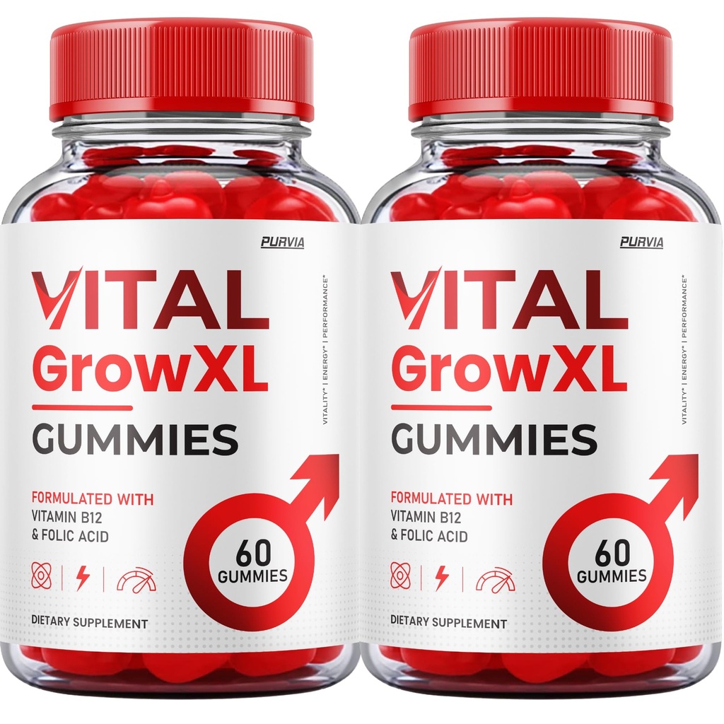 (2 팩) Vital 성장 XL Gummies - 공식 공식 - 바이알은 XL 고급 강도 공식을 성장, 바이탈은 XL 리뷰, 전반적인 건강 지원 1000mg 최대 강도 웰빙 보충 (120 Gummies)