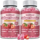 2 팩 Vegan 2500Mg Collagen Gummies 여성 노화 방지, 피부, 머리 손톱, 교원질 유형 1 및 3, Biotin, 남자를위한 바다 모스 - 설탕 무료, 비 GMO, 120 카운트 콜라겐 보충 교재 Gummies