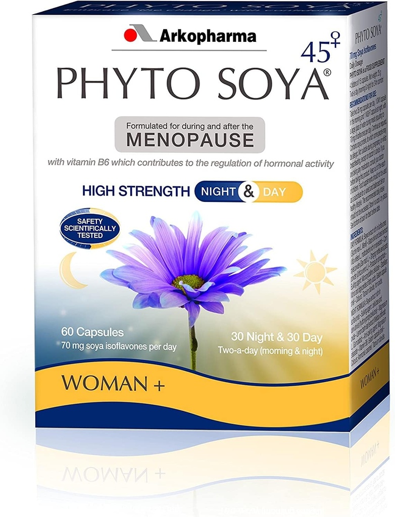 Arkopharma Phyto Soya 밤 & 일, 30 일 모자 & 30 밤 모자