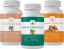 PURE ORIGINAL INGREDIENTS 말 밤, Boswellia, 및 심황 캡슐 번들, 100 캡슐 각각, 항상 순수, 중독자 또는 필러 없음