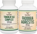 Double Wood Supplements Tongkat Ali 및 Fadogia Agrestis 번들 - 남성 건강 및 운동 성능