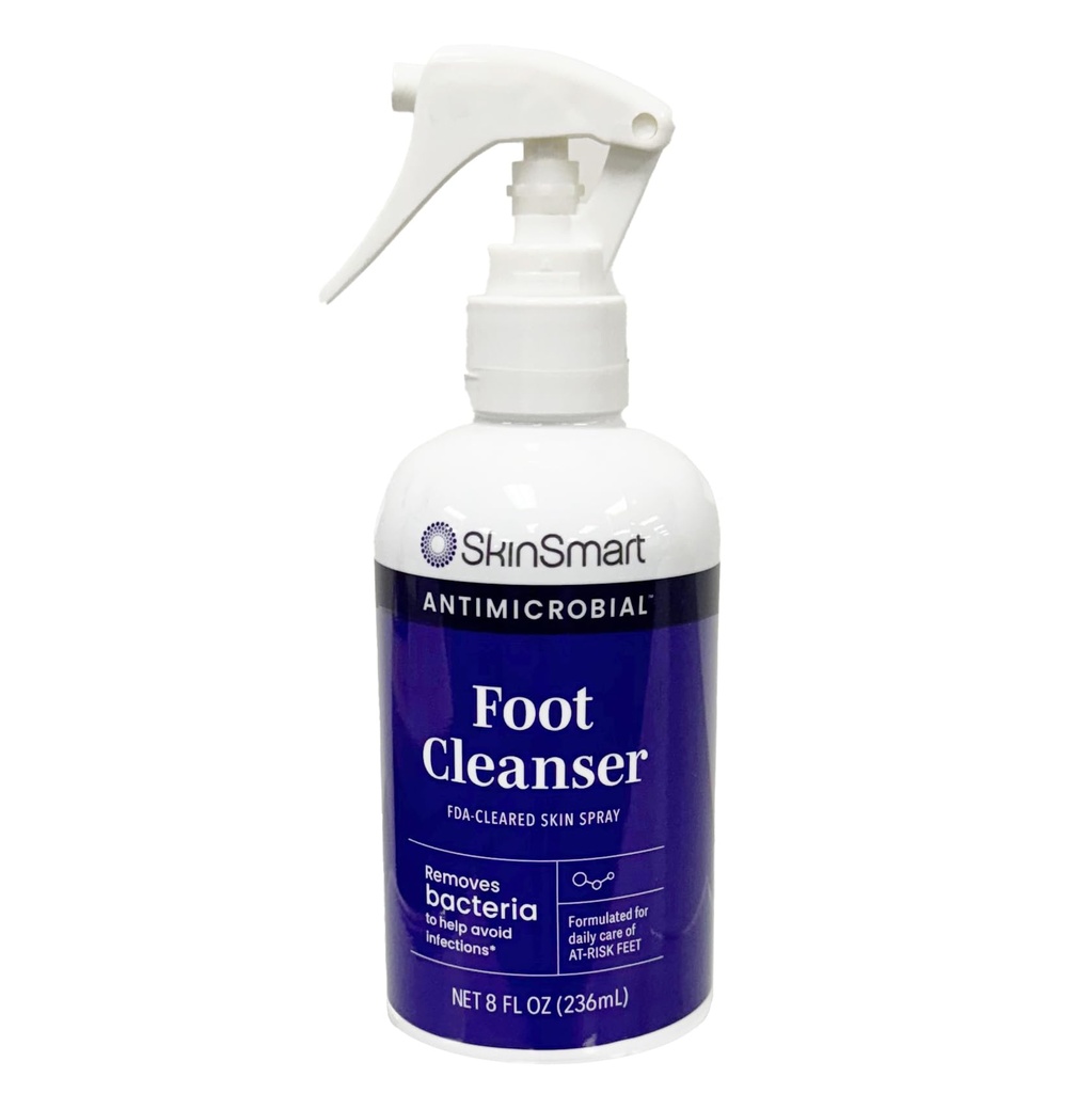 At-Risk 발에 대한 SkinSmart Daily Foot Cleanser는 감염, 8 온스 스프레이를 방지하는 박테리아를 제거합니다.