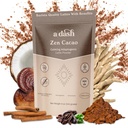 Dash Zen Cacao Latte, 초콜렛 버섯 커피 대안 Adaptogens, Ashwagandha, & Cinnamon Root Extract, Mushroom Hot Coco with No Caffeine (20 서빙)
