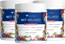 Gundry MD MCT Wellness Powder to Support Energy, 케톤 생산 및 뇌 건강, 케토 친절, 설탕 무료 (90 일 공급, 수박 레몬)