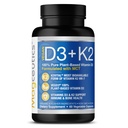 MCT, 5000 IU Vegan D3 & 100 mcg MK7 K2를 가진 비타민 D3 K2는, 강한 뼈와 면역력을 지원합니다 - 60의 캡슐 (60 일 공급)