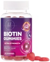 Biotin 5000 mcg와 머리 비타민 거미 - 두껍게, 더 강한 & 아름다운 머리를 위한 비타민 E & C를 가진 머리 성장 지원 - 여자를 위한 머리 피부와 못 비타민, 비 GMO, 글루텐 자유로운 - 60 Gummies