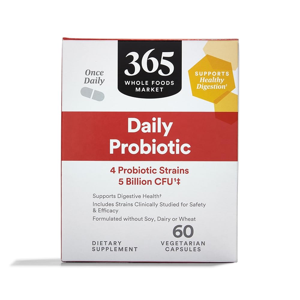365 전체 식품 시장, 매일 Probiotic 5 억 CFU, 60 ct