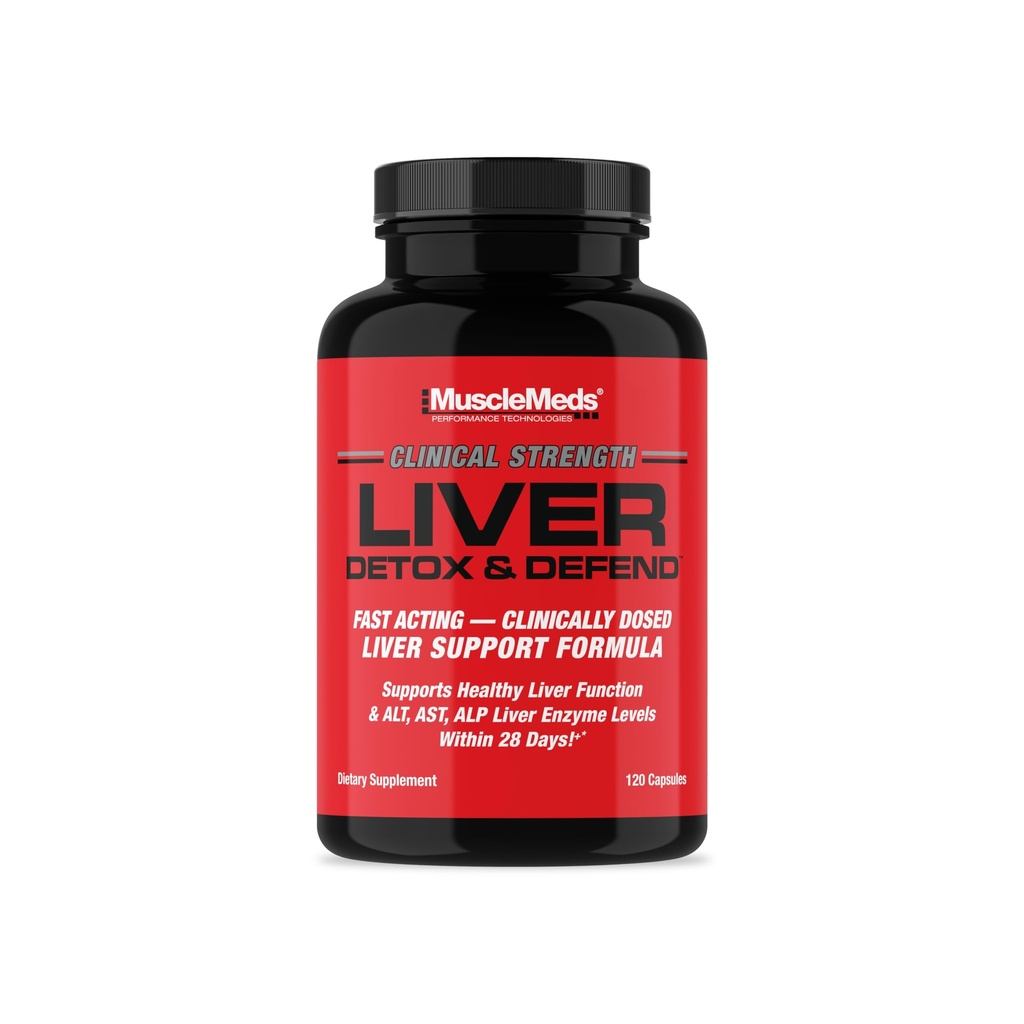 MuscleMeds Liver Detox & Defend, Cleanse, Repair Formula - 초본 Liver 지원 보충교재, NAC, Silymarin 우유 이틀, 60 서빙