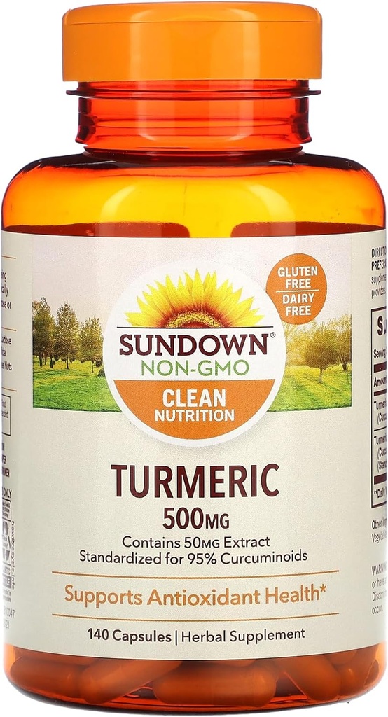 Sundown 심황 보충교재, 500 mg의 지원 산화 방지제 건강, 140의 캡슐