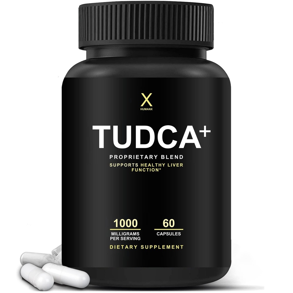 HUMANX TUDCA + 1000mg Bile Salts Liver 지원 보충교재, 간장 및 Gallbladder Cleanse 보충교재 - Vegan, 비 GMO - 미국은 삼키기 캡슐에 쉬운 만들었습니다 - Tauroursodeoxycholic 산성 보충교재