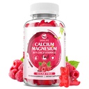 칼슘 마그네슘 아연 Gummies 비타민 D3, 여성 남성을위한 설탕 무료 칼슘 Gummies, 라즈베리 맛 - 60 개