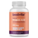 BestVITE R-Lipoic Acid 100mg은 Bio-Enhanced® Na-RLA (120 채식 캡슐)로 안정화되어 Stearates가 없습니다 - 플로우 에이전트 없음 - Vegan - Non-GMO - 글루텐 무료