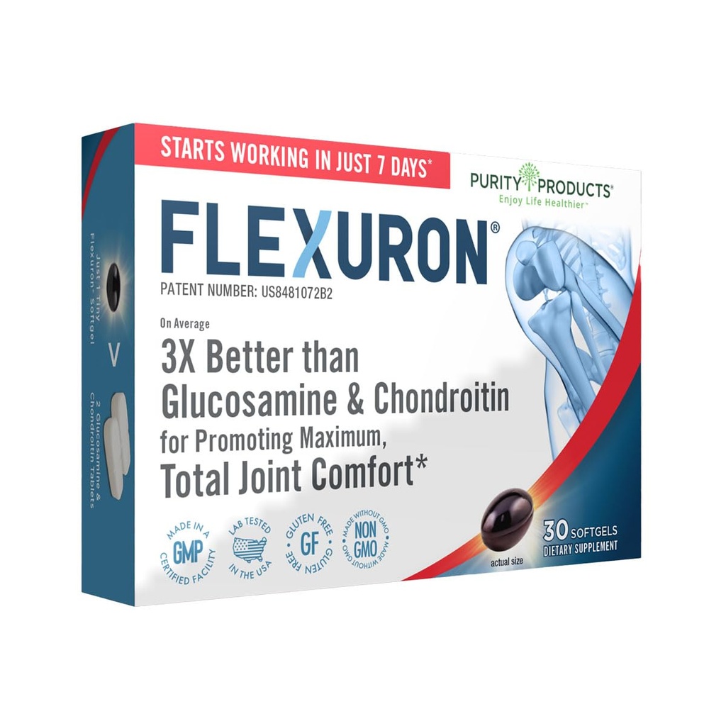 순수성 제품 Flexuron 합동 공식 3X Glucosamine와 Chondroitin 보다는 더 나은 - 다만 7 일에서 일하는 시작 - Krill 기름, 낮은 분자량 Hyaluronic 산, Astaxanthin - 30 조사 (1)