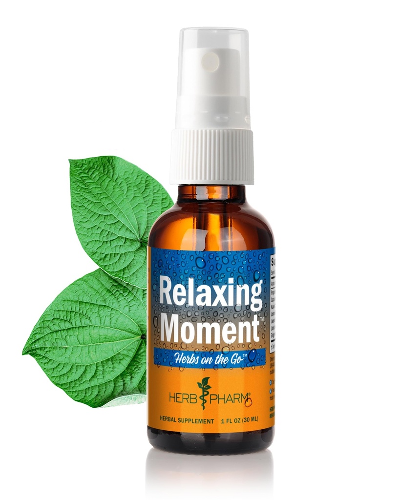 허브 Pharm 허브 이동 : Relaxing Moment TM Kava Kava Supplement 휴대용 스프레이 | 성인을위한 휴식 보충 | Noble Kava, Cacao, Lemon Balm, Lavender, Licorice & Ginger, 1 oz *로 만든