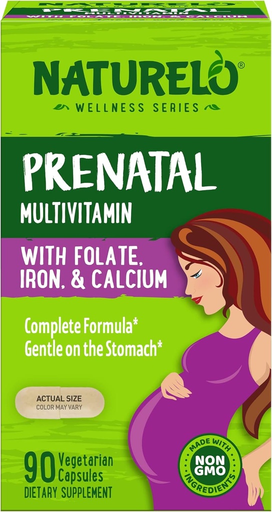 Naturelo, Prenatal Multivitamin 캡슐, 90 조사
