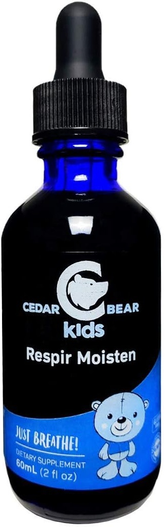 Cedar Bear Respir Moisten for Kids a Liquid Herbal Supplement that Moisturizes 과 Soothes Irritated Respiratory Tissues 과 Relieves Occasional Dry Coughs 2 Fl Oz