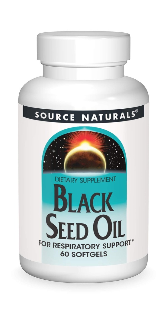 Source Naturals Black Seed Oil for Respritory 지원 * - 60 Softgels